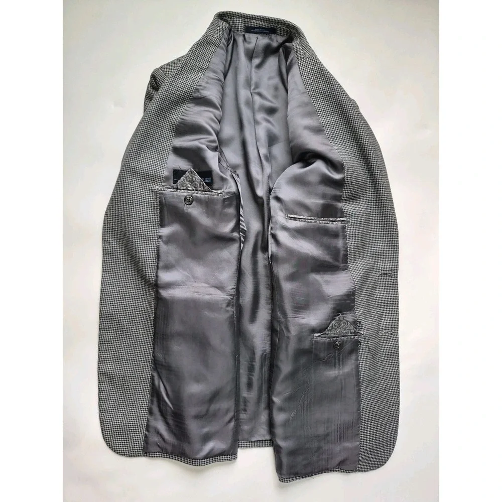 Joseph Abboud Mens 44R Two Button Silk Wool Sport Coat Blue Gray USA Nordstrom